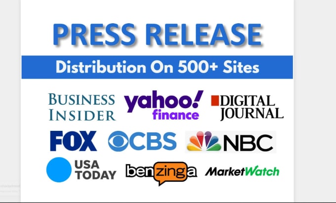 Gig Preview - Write and do press release distribution on top news sites, yahoo finance