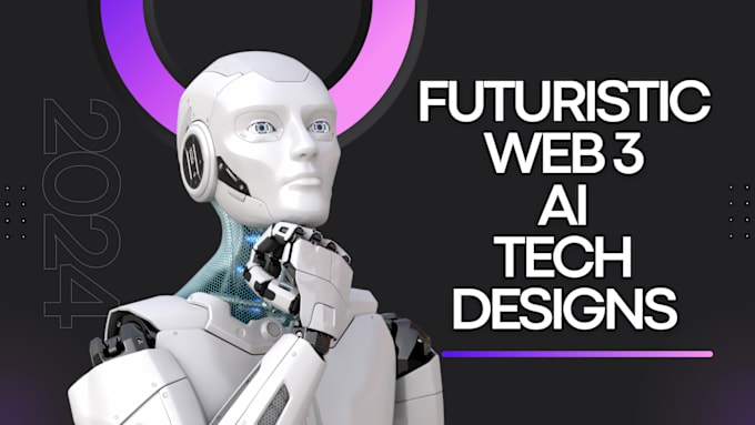 Bestseller - design futuristic web3, ai, tech visuals for your brand fast