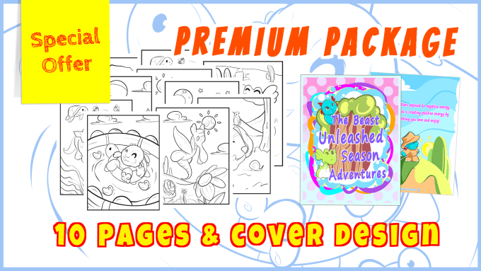 Gig Preview - Create coloring books or pages for kids and adults