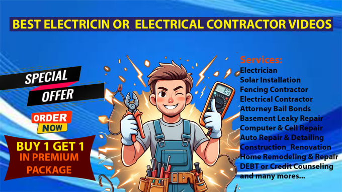 Gig Preview - Make a electrical contractor video or electrician video