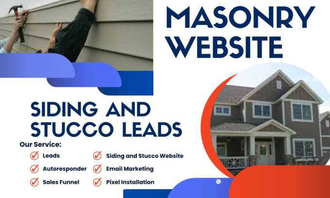 Gig Preview - Generate siding and stucco leads via masonry fb ads siding and stucco website