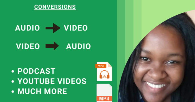 Gig Preview - Do conversions of files from audio to video and from video to audio