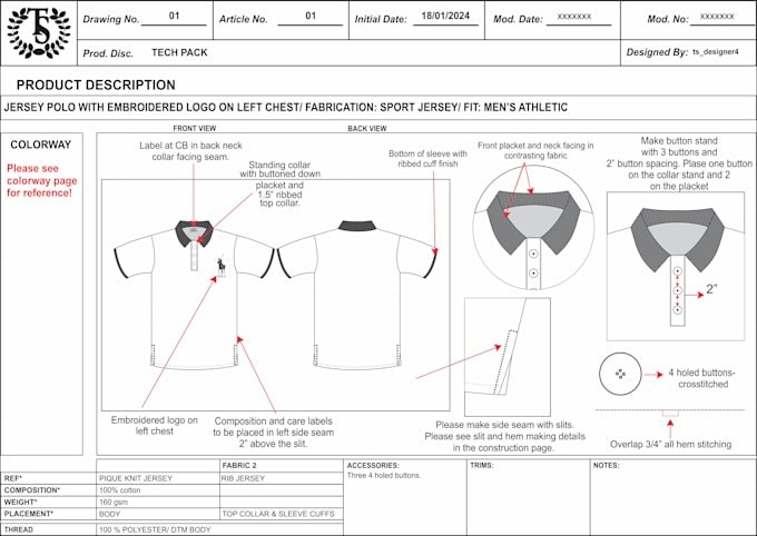 Gig Preview - Design fashion apparel clothing tech pack,  for production