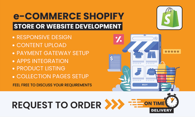 Gig Preview - Create shopify ecommerce website for you