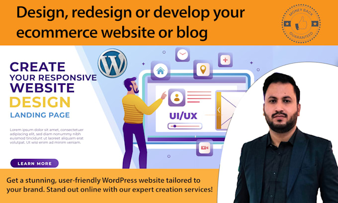 Gig Preview - Design, redesign and develop ecommerce websites and blogs