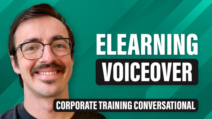 Gig Preview - Be elearning, training, module, educational, or explainer video male voice over