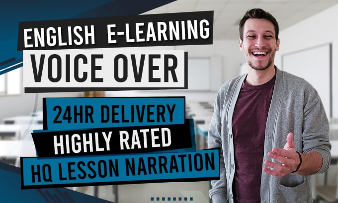 Gig Preview - Record an english male voice over for elearning