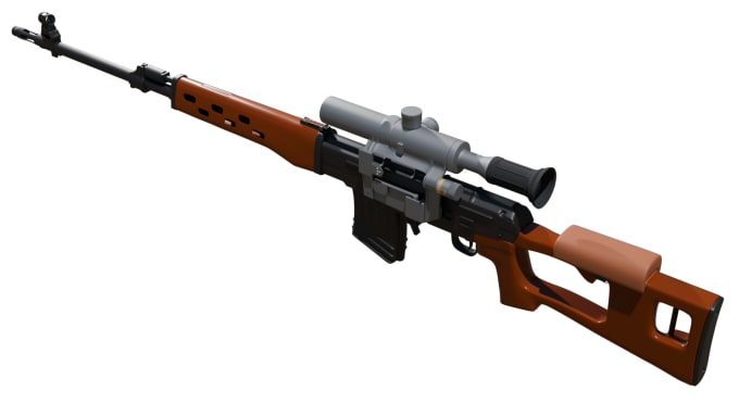 Gig Preview - Design 3d modeling sniper svd dragunov