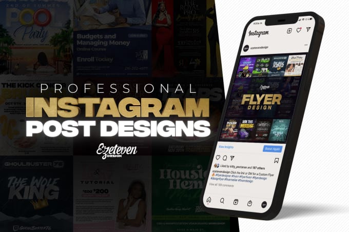 Gig Preview - Design a professional instagram post flyer banner ad