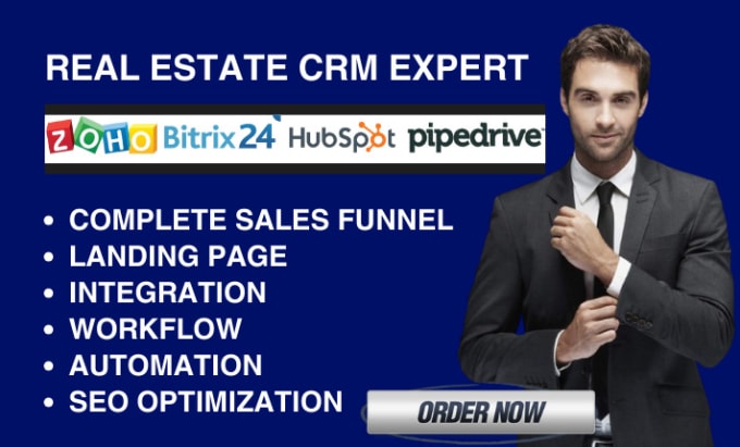 Gig Preview - Setup zoho crm pipelinepro pipedrive hubspot bitrix24 bitrix crm fg funnels