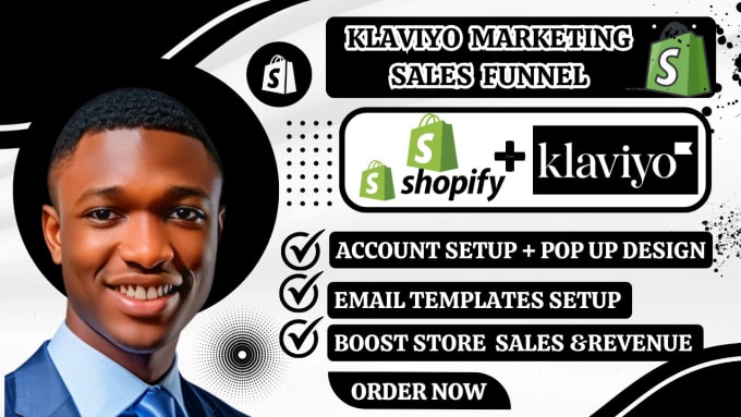 Gig Preview - Setup shopify marketing klaviyo sales funnel, ecommerce email marketing flow