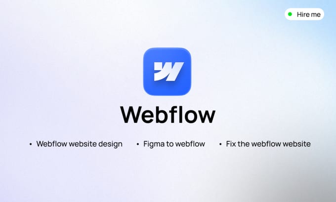 Gig Preview - Design, redesign, update, or fix webflow website, convert your figma to webflow