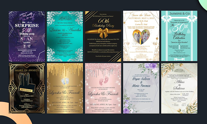 Gig Preview - Design invitation, wedding, birthday, party or greeting card