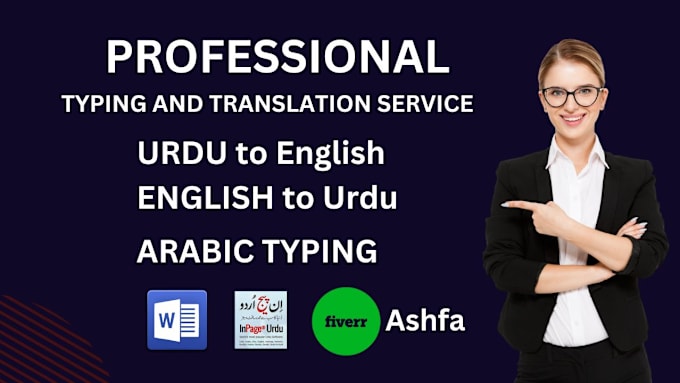 Gig Preview - Do urdu, arabic and english typing in ms word