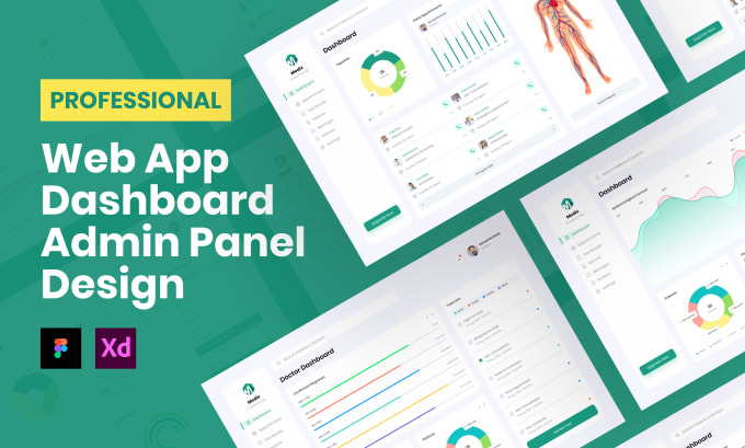 Gig Preview - Design admin dashboard ui ux web app crm and saas prototype in figma