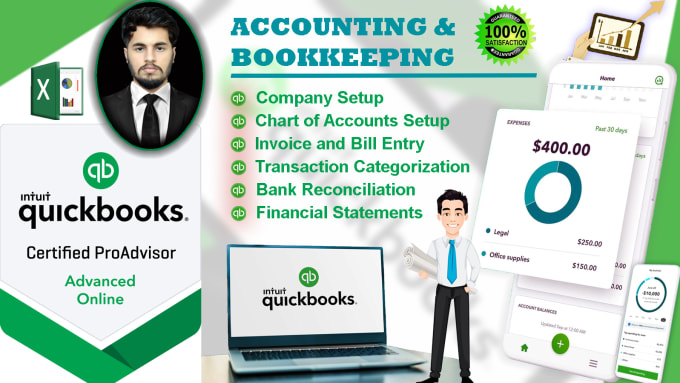 Gig Preview - Do accounting and bookkeeping in quickbooks online and quickbooks desktop