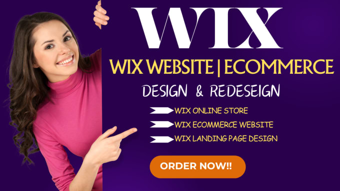 Gig Preview - Wix design website, wix blog website, wix ecommerce design, wix website redesign