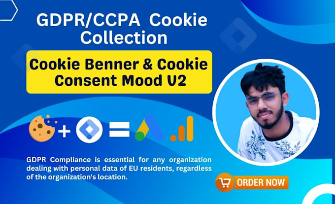 Gig Preview - Setup or fix cookie banner and gdpr ccpa cookie consent mood v2 for your website