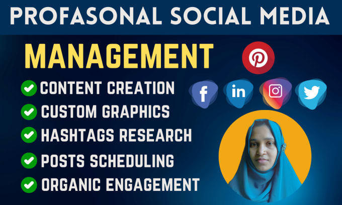 Bestseller - be your professional social media manager, monthly management