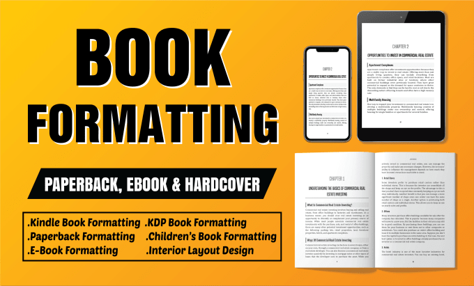 Gig Preview - Do book formatting for kindle ebook, kdp, lulu, ingramspark