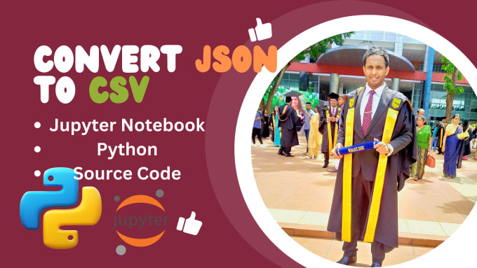 Gig Preview - Convert json file to CSV using jupyter notebook and python