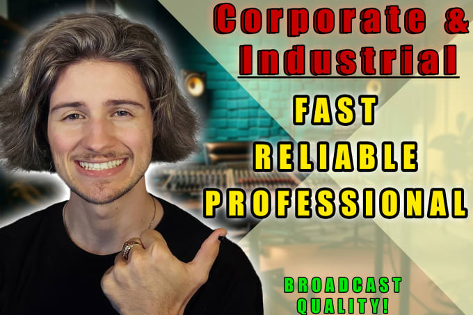 Gig Preview - Record corporate industrial male voice over in english