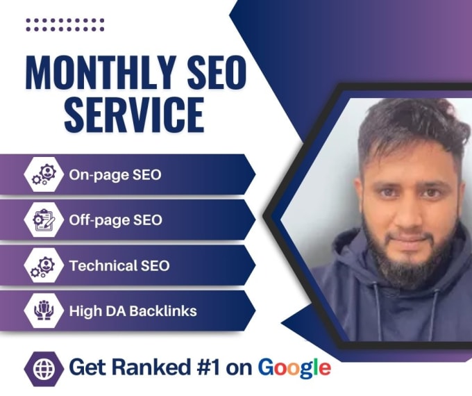 Gig Preview - Do complete monthly SEO service to get higher ranking