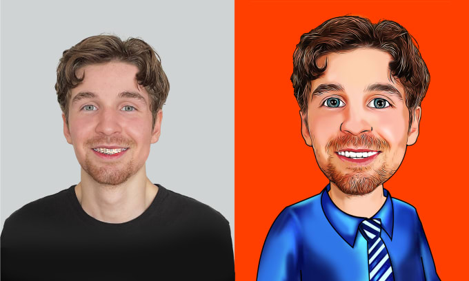 Gig Preview - Draw cartoon caricature, character, avatar, logo, portrait