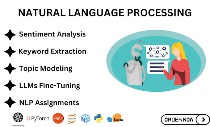 Gig Preview - Do nlp, text analysis, topic modeling, ai, ml tasks using python