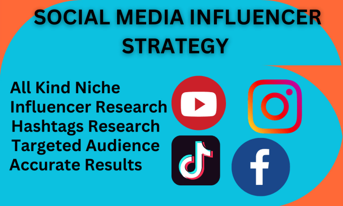 Gig Preview - Do your social media influencer and hashtags research marketing