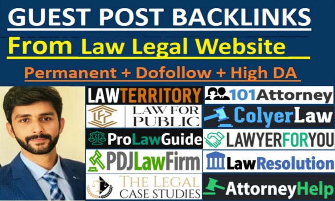 Gig Preview - Do guest post law, legal site