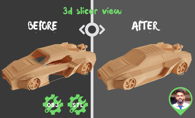 Gig Preview - Expertly repair, edit, and split stl and obj files for 3d printing