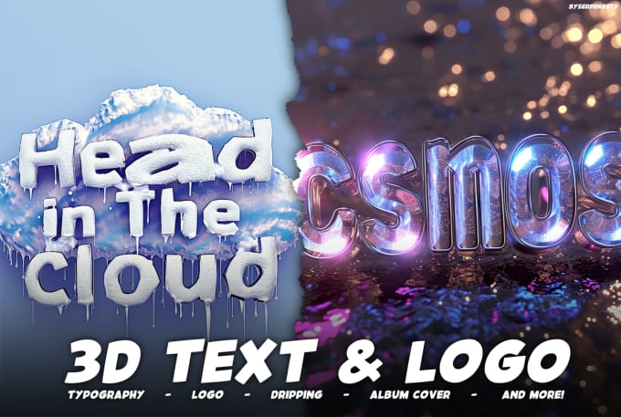 Gig Preview - Do custom 3d chrome typography effect, text or logo