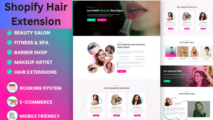 Gig Preview - Develop shopify hair extension website, shopify hair extension online store