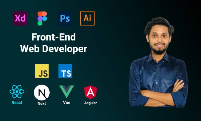 Gig Preview - Be your front end developer using reactjs nextjs vuejs angularjs