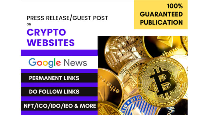 Gig Preview - Publish your article on top famous crypto news site