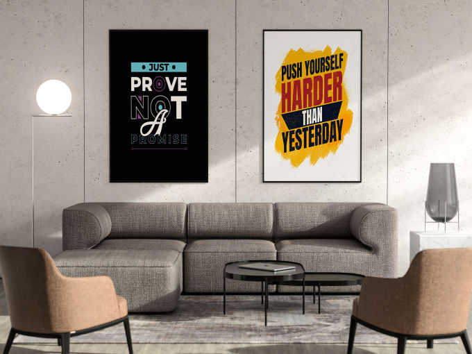 Gig Preview - Do printable motivational quotes typography poster design