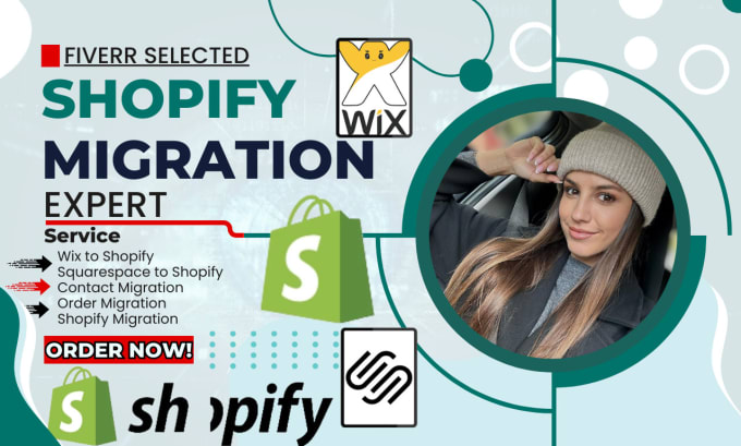 Gig Preview - Migrate squarespace to shopify, wix to shopify, godaddy to shopify migration