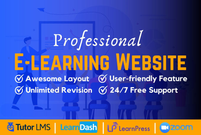 Gig Preview - Create tutor lms elearning website with appointment booking