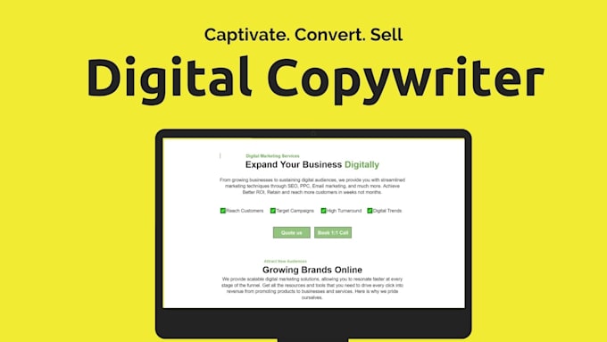 Gig Preview - Be your b2c b2b sales copywriter for website or sales page