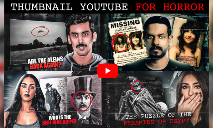 Gig Preview - Make thumbnail youtube horror scary creepy stories for your channel