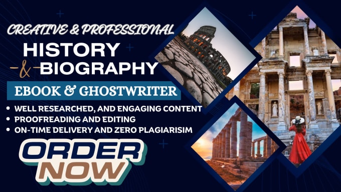 Gig Preview - Be your expert history and biography writer for ebooks and memoirs, ebook writer