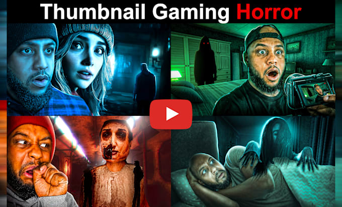 Gig Preview - Make thumbnail horror gaming for your channel youtube