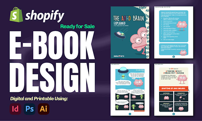 Gig Preview - Design an ebook to sell on shopify