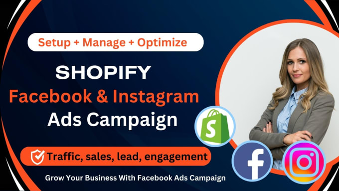 Gig Preview - Setup your shopify facebook ads and instagram ads campaign