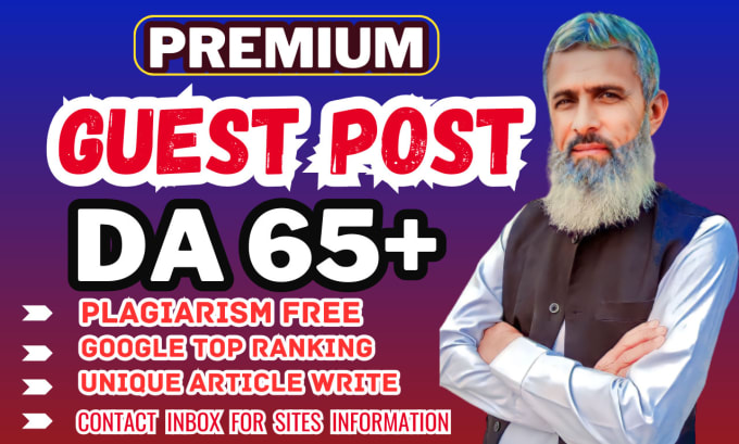 Gig Preview - Do high quality guest post,dofollow guest post, premium backlinks