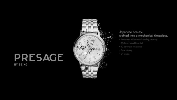 Gig Preview - Craft a stylish watch ad, after effects animation