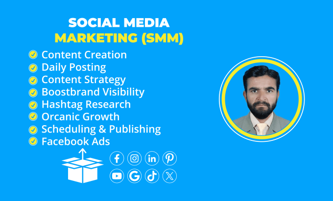 Gig Preview - Be your social media marketing manager