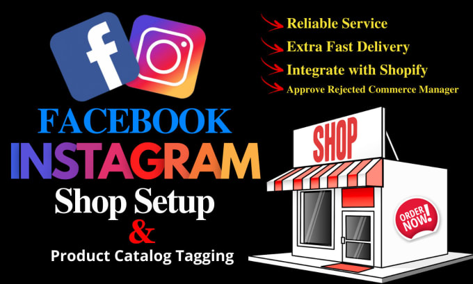 Gig Preview - Setup facebook shop instgram shop and integrate with shopify