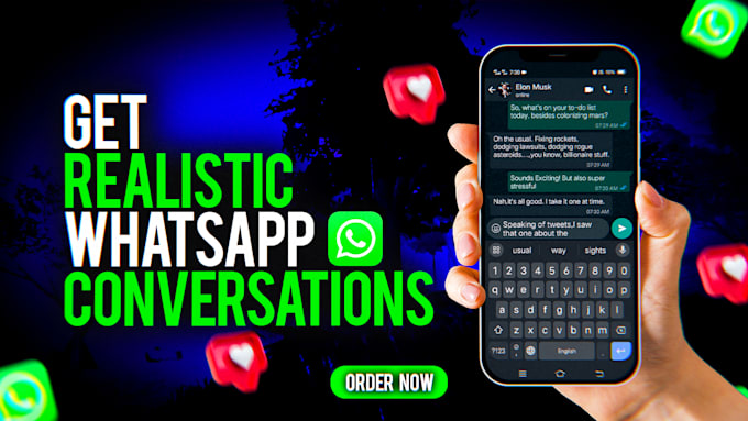 Gig Preview - Create realistic whatsapp conversations